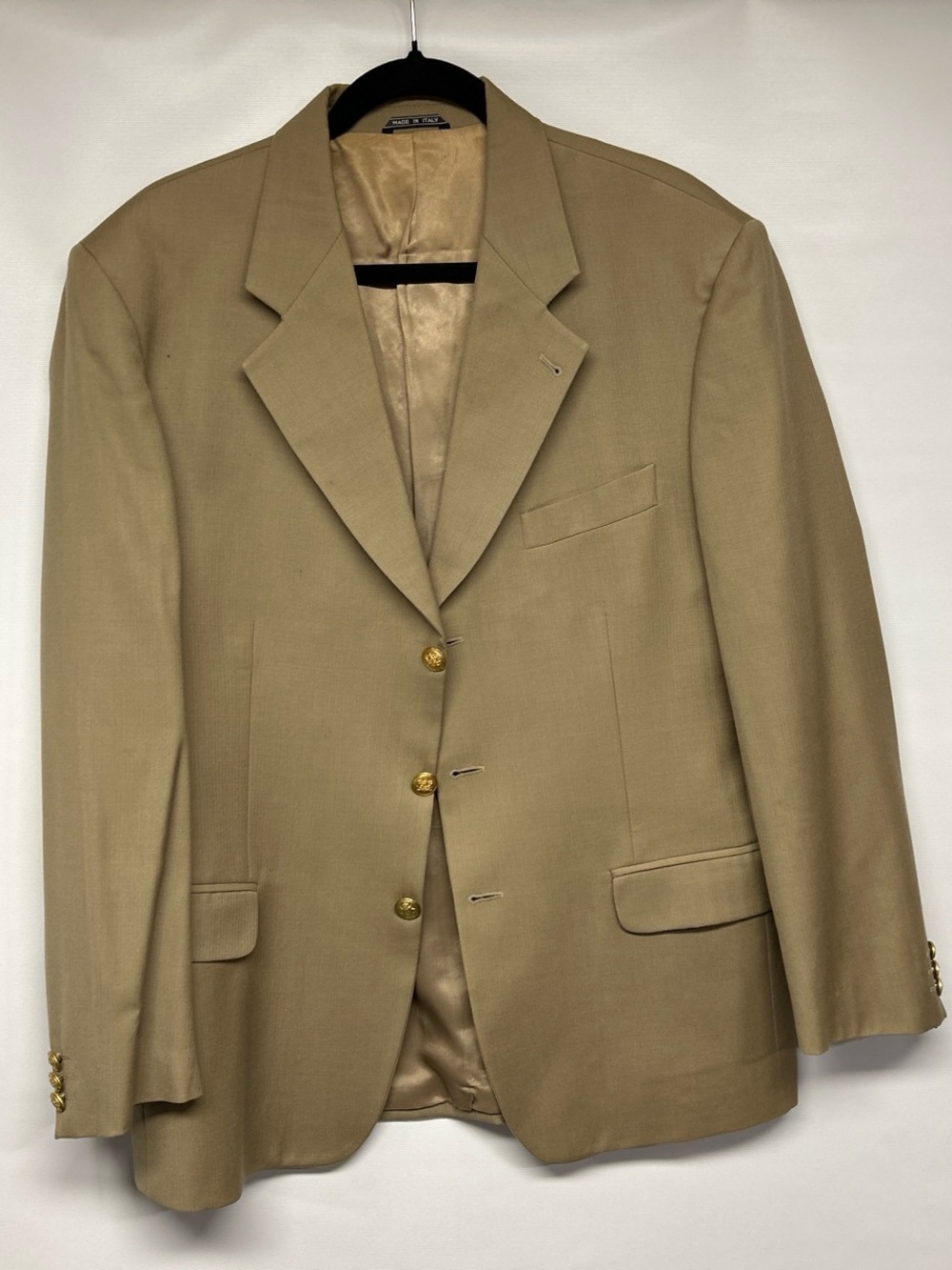 Men's Tan Blazer - Classic Single-Breasted Suit Jacket